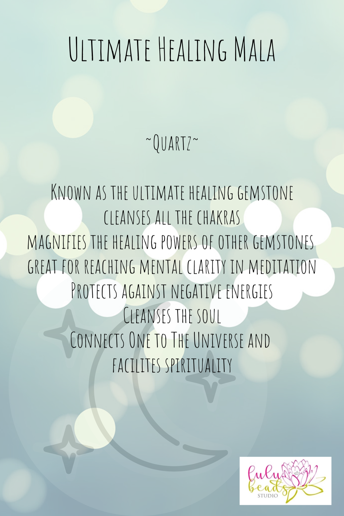 Ultimate Healing Mala info card