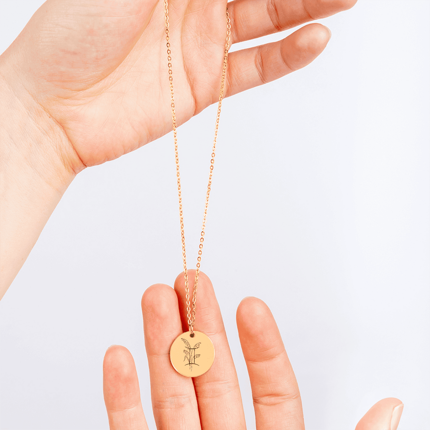 Gemini Floral Zodiac Sign Necklace