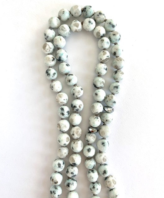 Kiwi Jasper Mala Beads