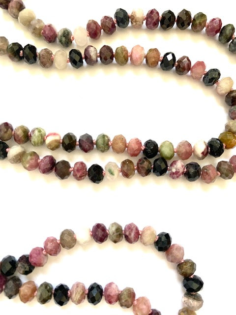 Mala Beads for Compassion and Understanding, Tourmaline, Mother of Pearl