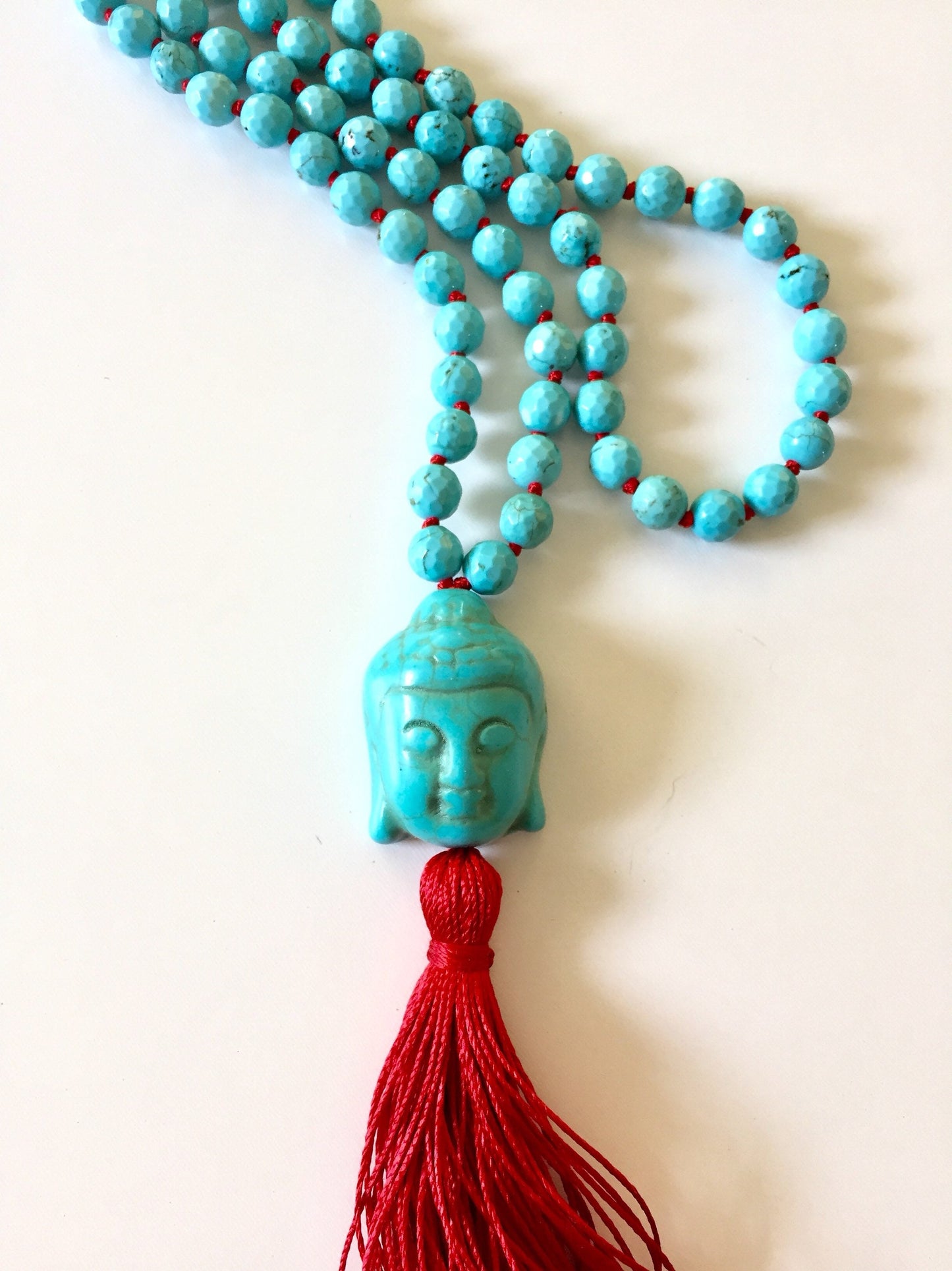 The Sacred Buddha Mala for Good Vibrations, Magnesite Turquoise