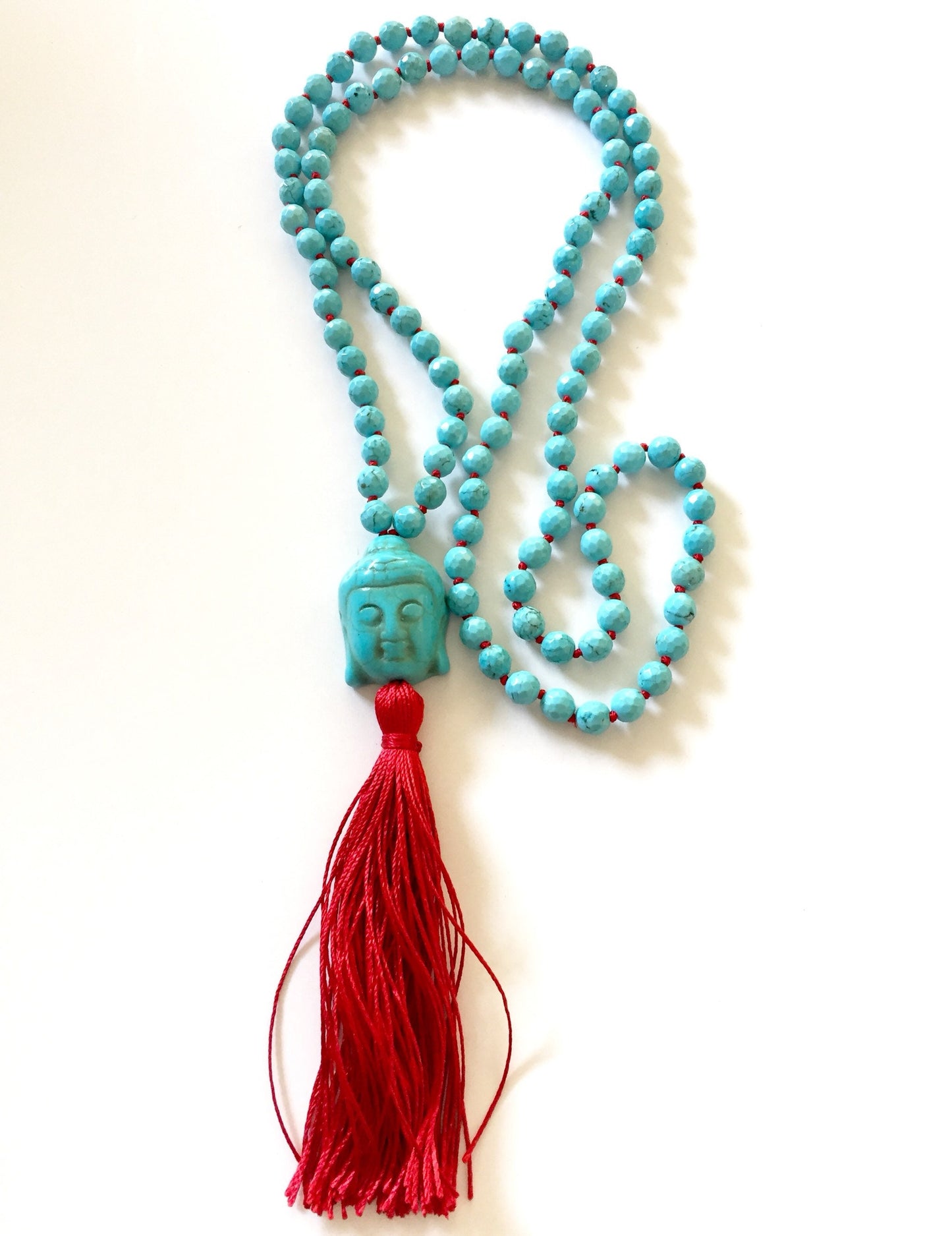 The Sacred Buddha Mala for Good Vibrations, Magnesite Turquoise